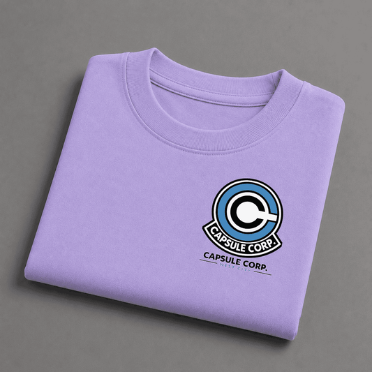 Capsule Corp Oversized Classic T-Shirt | Minimal Anime Pocket Logo Tee for Men & Women