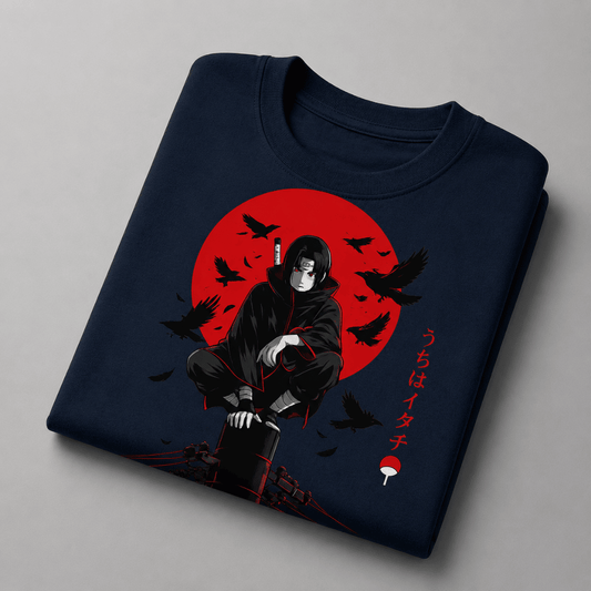 Itachi And The Red Moon Unisex Oversized T-Shirt