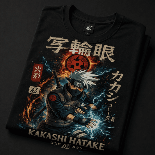 Kakashi Hatake Chidori Naruto Anime Oversized T-Shirt