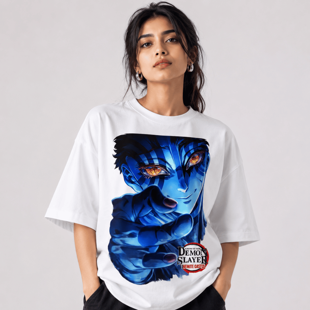 Akaza Demon Slayer Oversized Terry T-Shirt | Premium Unisex Anime Tee