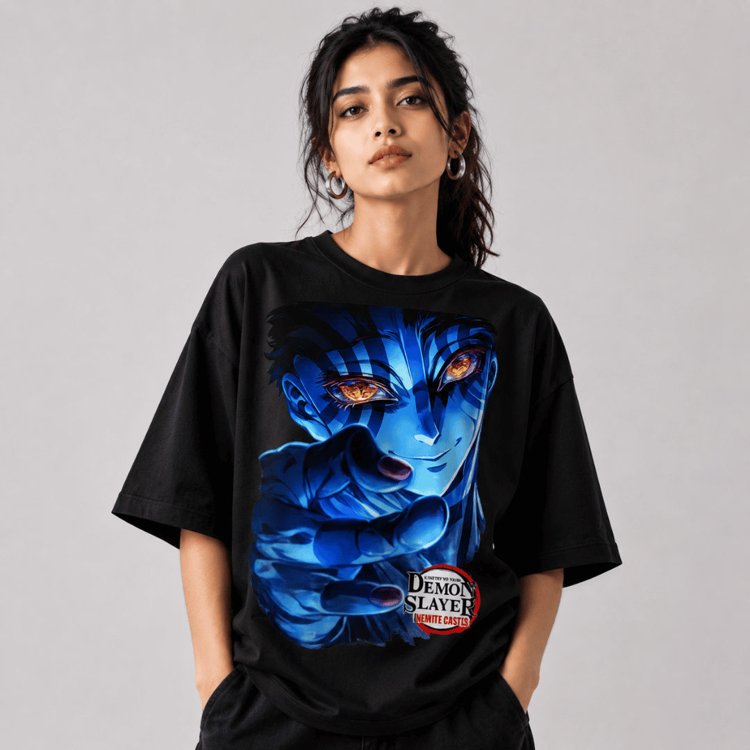 Akaza Demon Slayer Oversized Terry T-Shirt | Premium Unisex Anime Tee