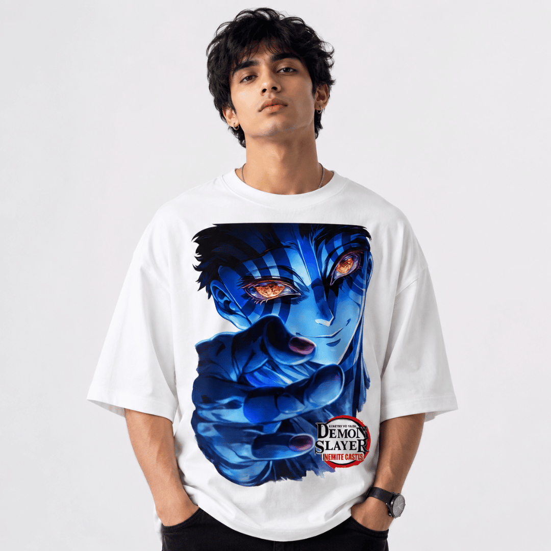 Akaza Demon Slayer Oversized Terry T-Shirt | Premium Unisex Anime Tee