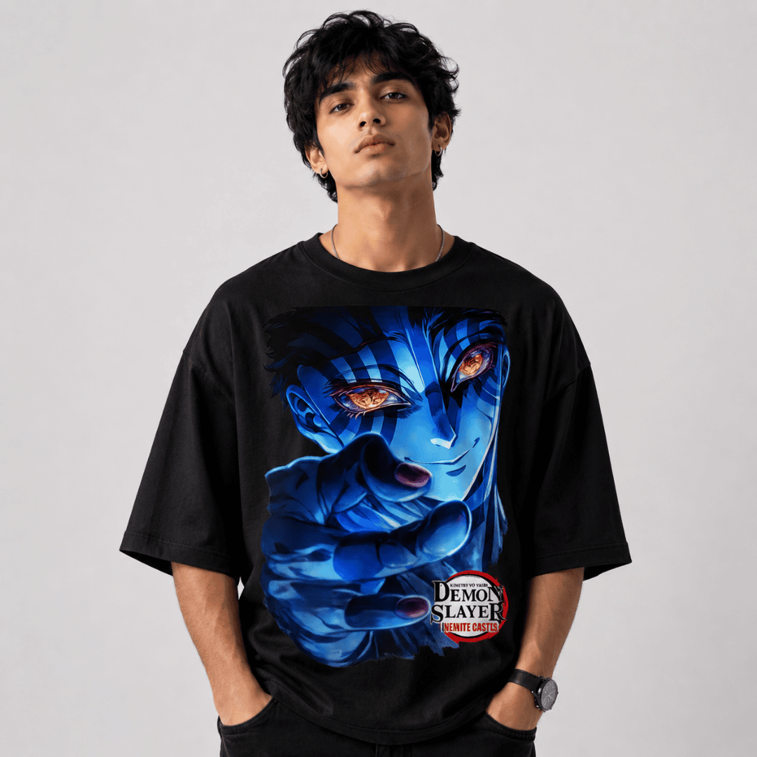 Akaza Demon Slayer Oversized Terry T-Shirt | Premium Unisex Anime Tee