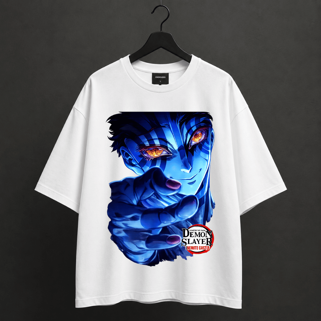 Akaza Demon Slayer Oversized Terry T-Shirt | Premium Unisex Anime Tee