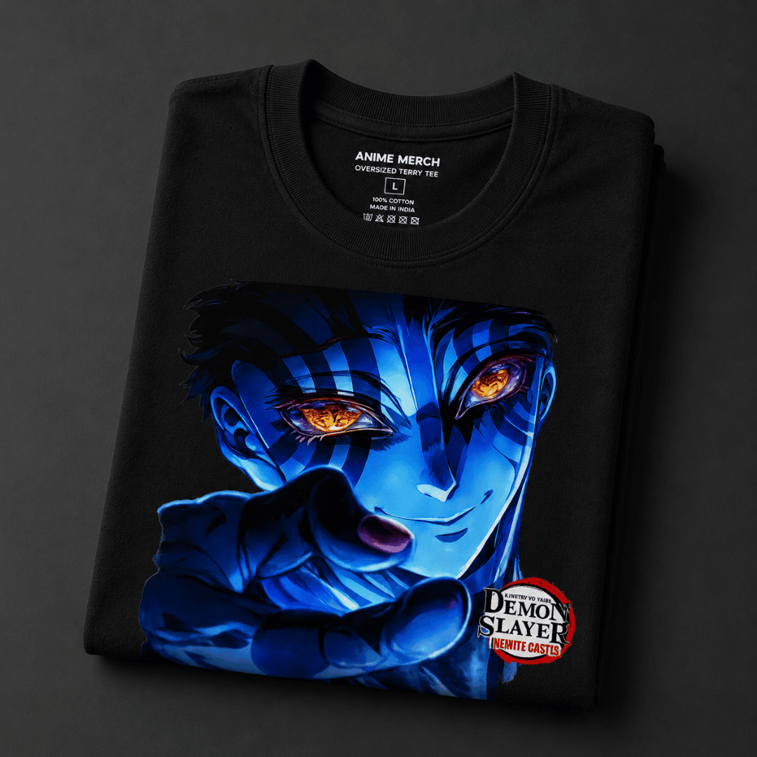 Akaza Demon Slayer Oversized Terry T-Shirt | Premium Unisex Anime Tee