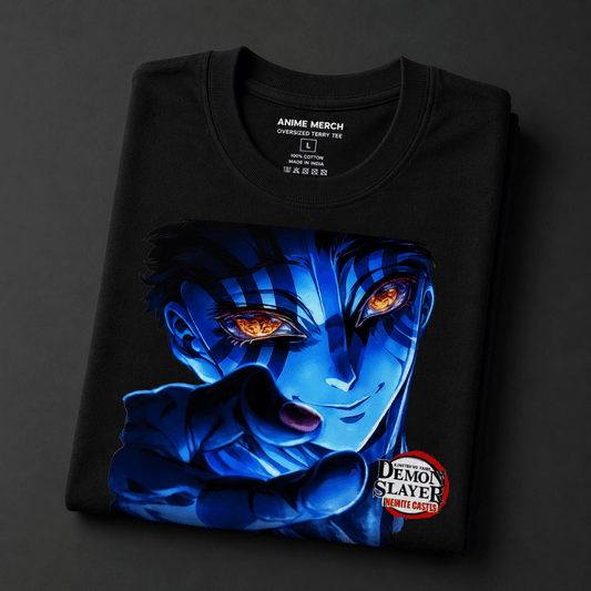 Akaza Demon Slayer Oversized Terry T-Shirt | Premium Unisex Anime Tee