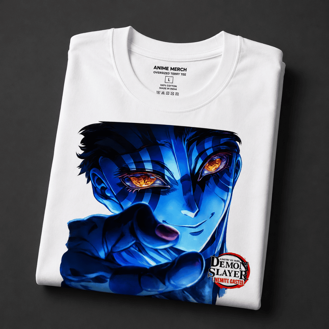Akaza Demon Slayer Oversized Terry T-Shirt | Premium Unisex Anime Tee