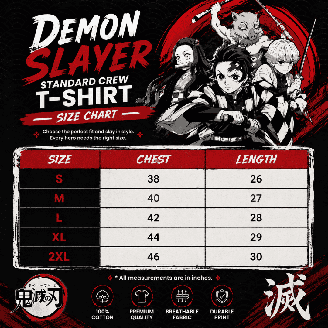 Demon Slayer Infinity Castle inspired Unisex Standard Crew T-Shirt
