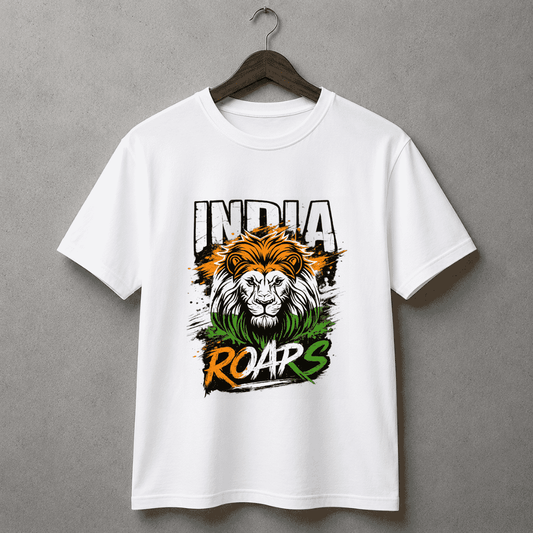 India Roars Premium Unisex T-Shirt – Independence Day Streetwear Tee