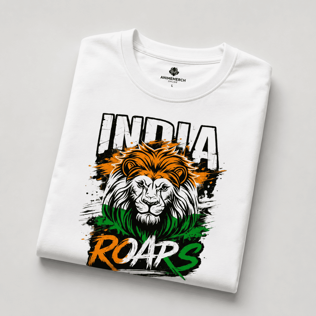 India Roars Premium Unisex T-Shirt – Independence Day Streetwear Tee