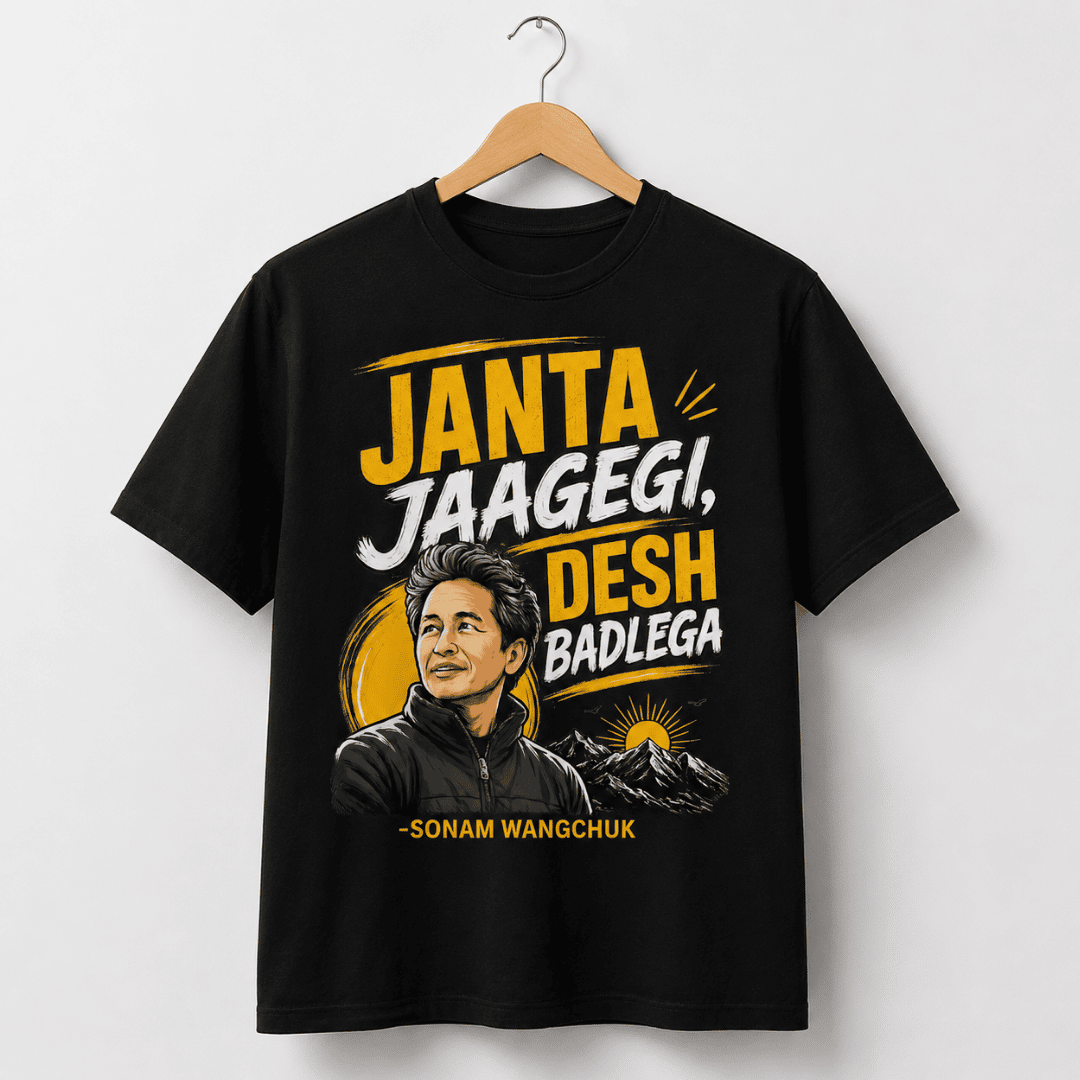 Janta Jaagegi Desh Badlega T-Shirt | Sonam Wangchuk Inspired | Premium Unisex Tee