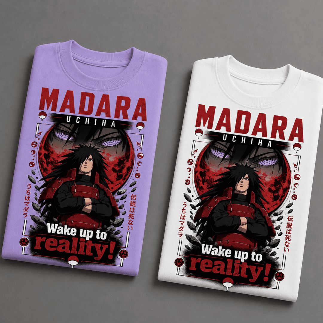 Madara Uchiha - Wake Up To Reality - Premium Oversized Anime T-Shirt