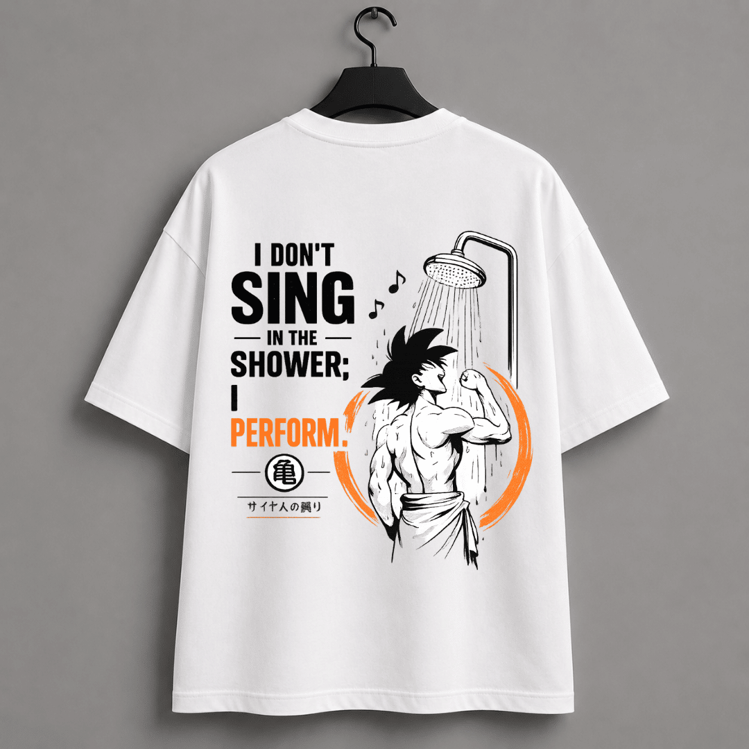 White Oversized T-Shirt for Music Lovers | Anime Inspired Graphic Tee