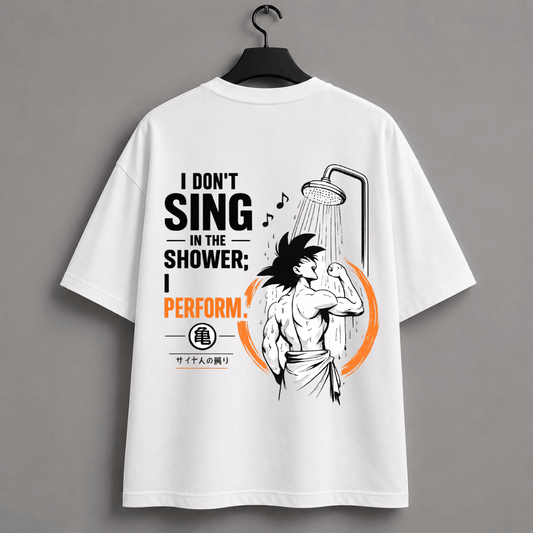 White Oversized T-Shirt for Music Lovers | Anime Inspired Graphic Tee