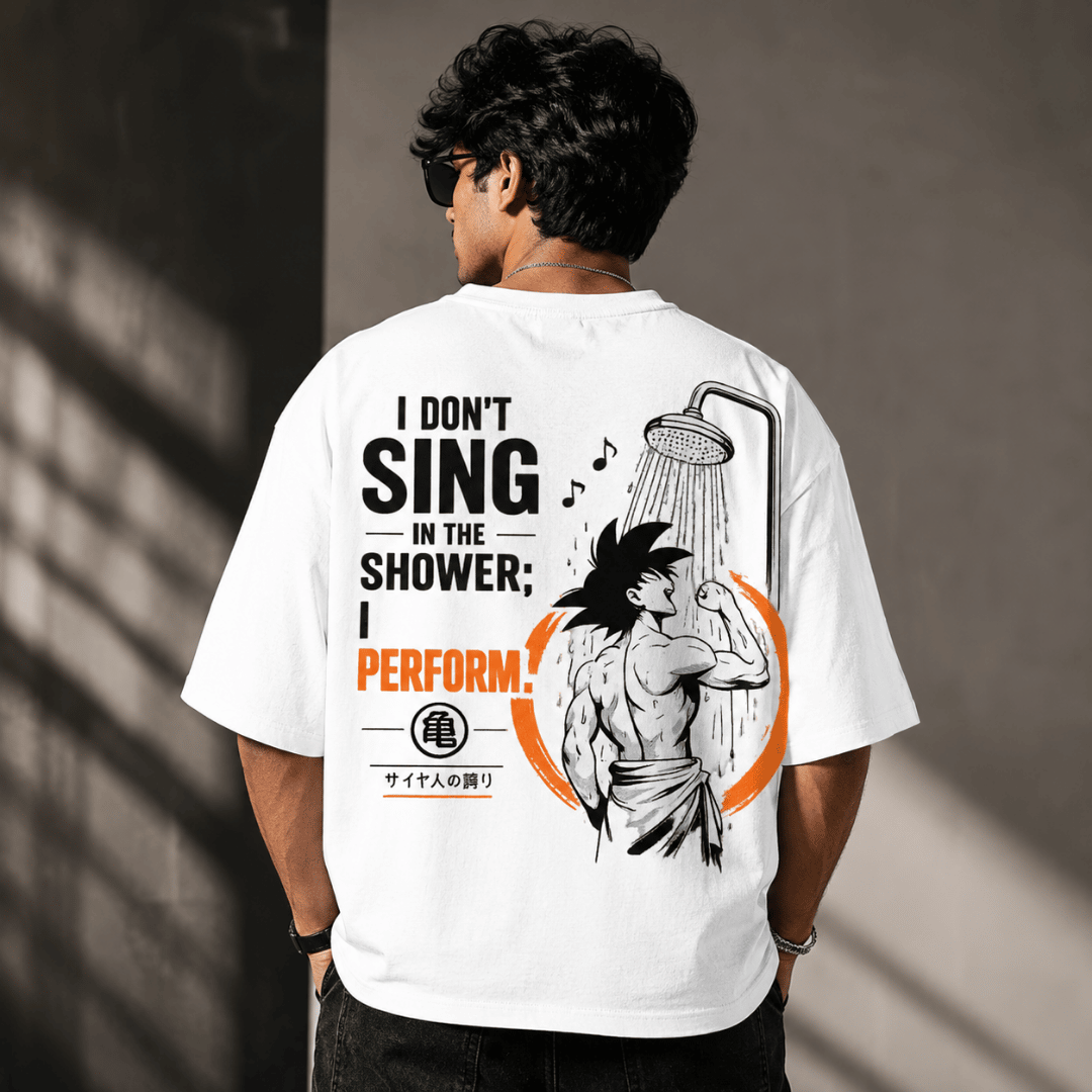 White Oversized T-Shirt for Music Lovers | Anime Inspired Graphic Tee