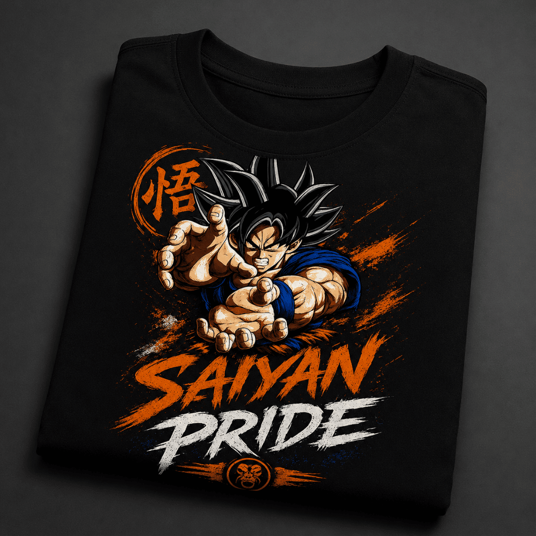 Saiyan Pride Dragon Ball Z Premium Oversized T-Shirt - Anime Streetwear for Men