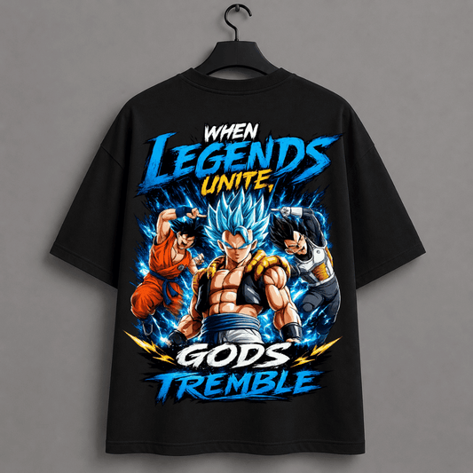 Fusion Warrior Gogeta Oversized T-Shirt | Anime Streetwear for Men