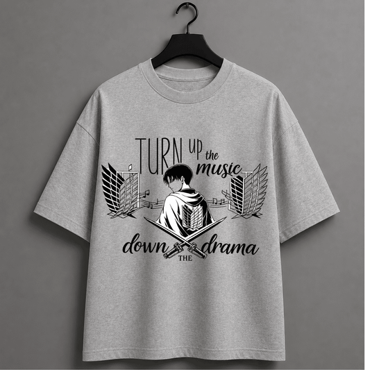 levi Ackerman inspired Unisex Oversized T-Shirt For Music Lovers