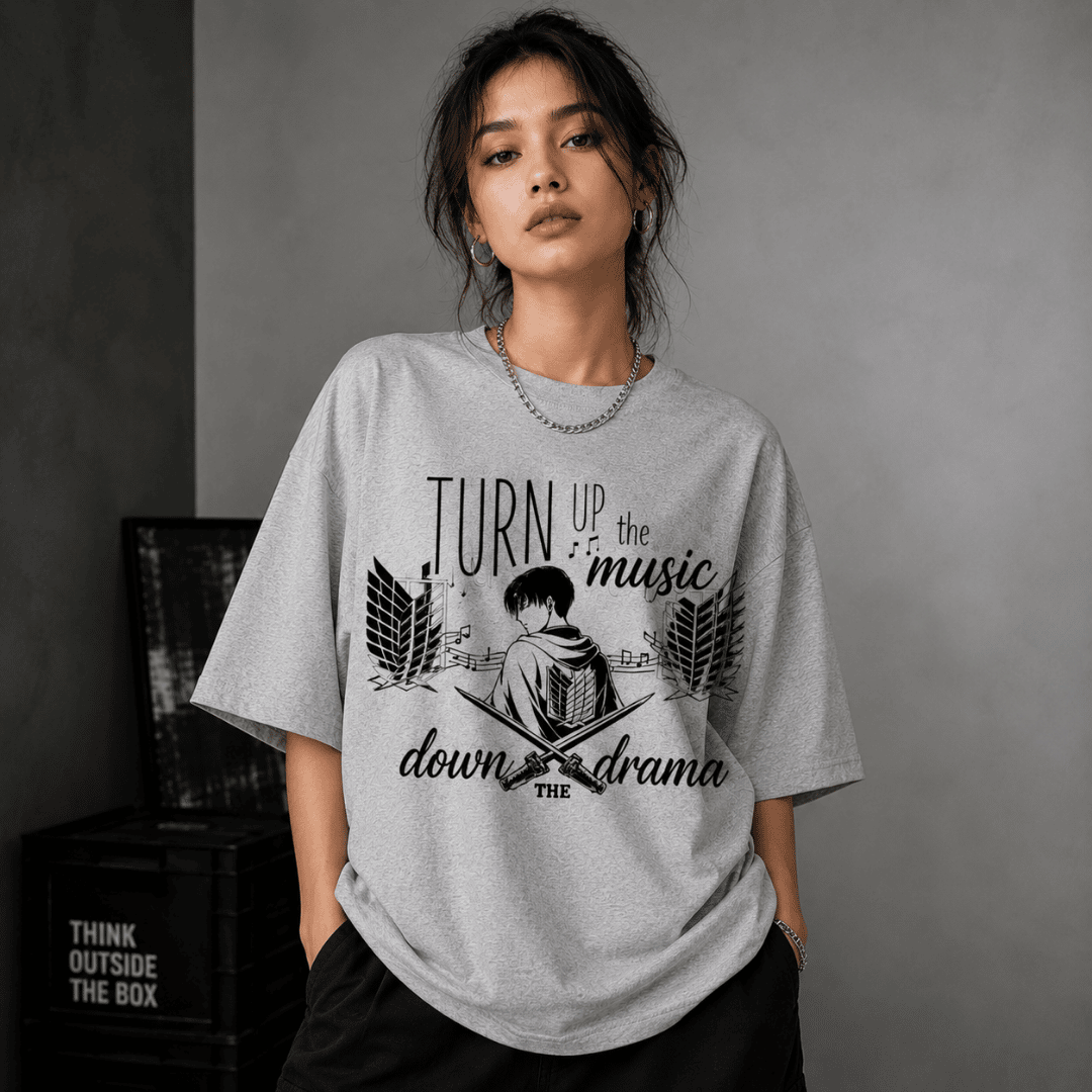 levi Ackerman inspired Unisex Oversized T-Shirt For Music Lovers