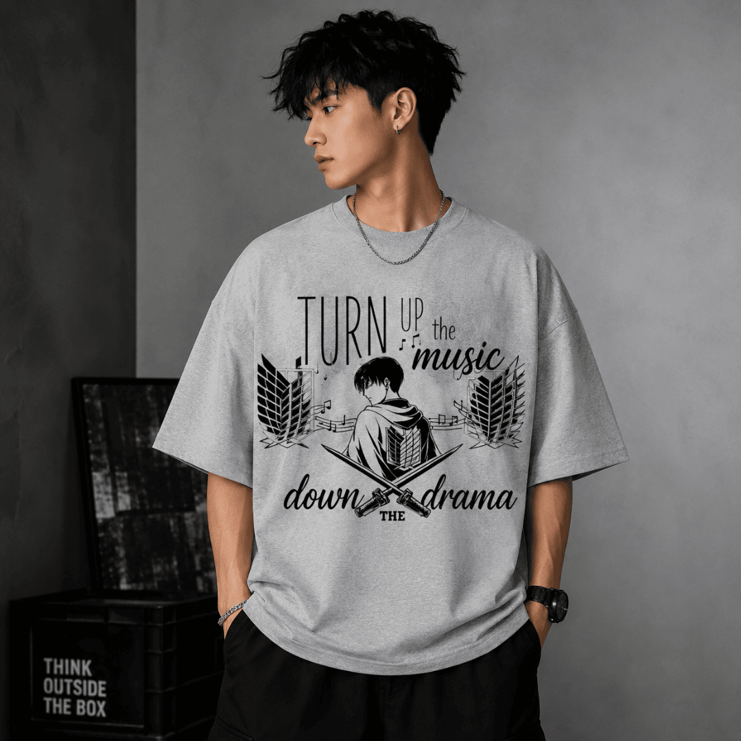 levi Ackerman inspired Unisex Oversized T-Shirt For Music Lovers