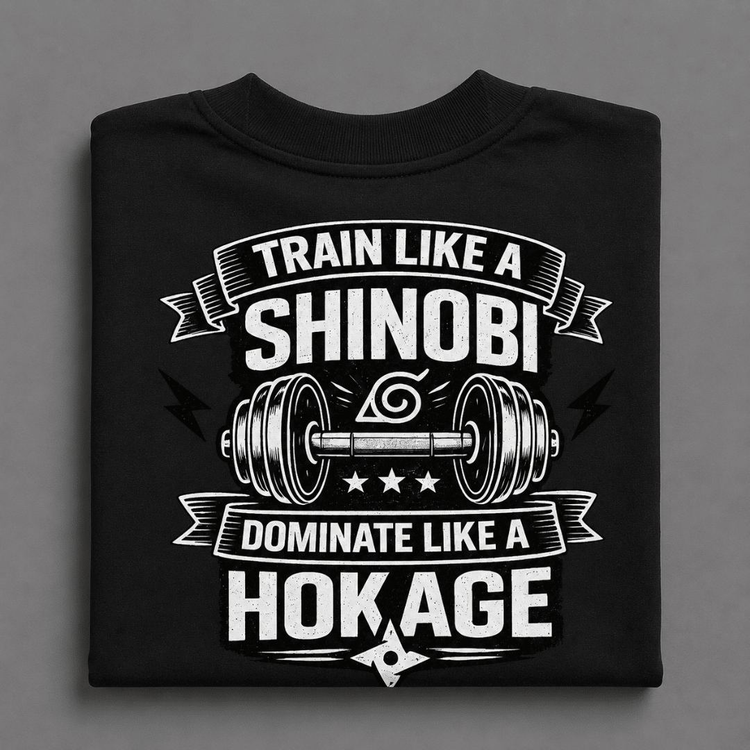Train Like a Shinobi Unisex Oversized T-Shirt | Naruto Inspired Gym Motivation Tee