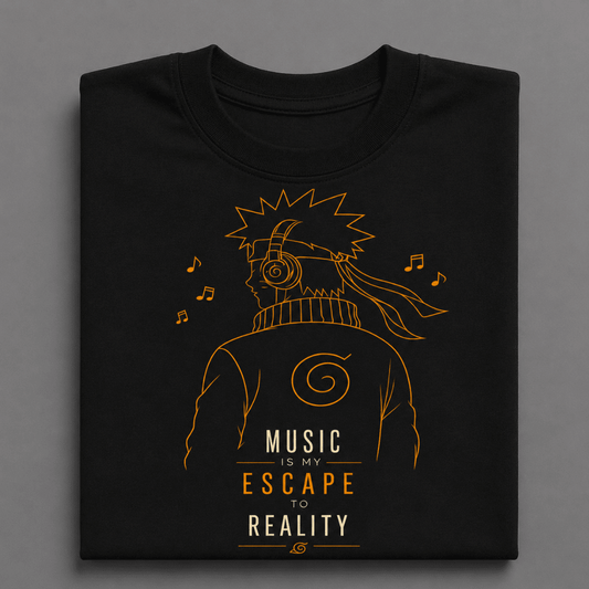 Anime Music Lover Oversized Graphic T-Shirt